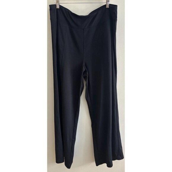 Athleta Pants - ATHLETA Black Wide Leg Pockets Pants Pull On Cropped Flowy Size XL TALL